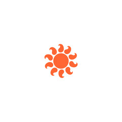 vector sun element orange color element