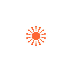 vector sun element orange color design