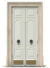 Entrance classic doors for the house