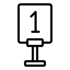 Table Number for restaurant icon