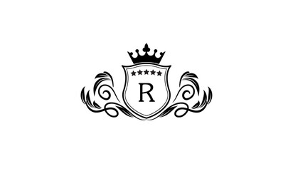 Luxury Royal Card Logo R