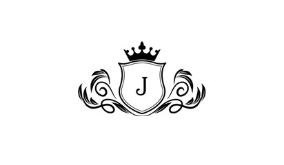 Naklejka premium Logo J