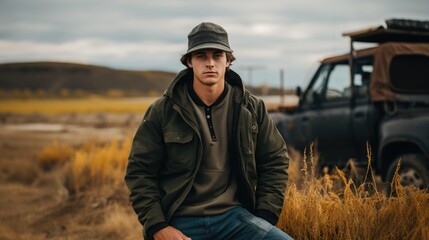 "Exploring Fall: Young Man's Autumn Journey"