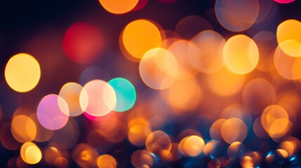 Bokeh lights.  Night flares. Dreamy cinematic atmosphere