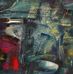 landscape with bonfire