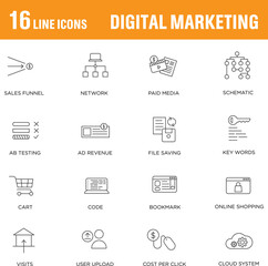 Digital Marketing Icons Set