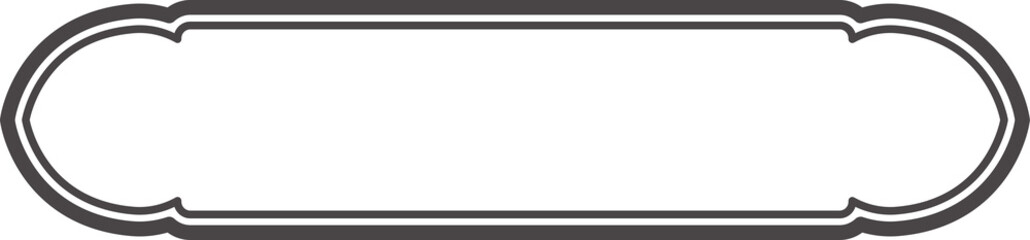 Islamic window frame. Indian and Arabic design with ornament for banner background. Turkish ribbon template. Muslim oriental sale sticker and header for text.