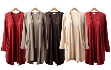 Female Soft Open Stitch Ladies Casual Outwear, Long sleeve knit cardigan sweater isolated on transparent background.