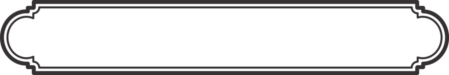 Obraz premium Islamic window frame. Indian and Arabic design with ornament for banner background. Turkish ribbon template. Muslim oriental sale sticker and header for text.