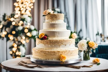 Obraz na płótnie Canvas wedding 3 layer cake