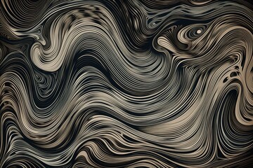 Artistic pattern resembling flowing waves. Generative AI