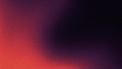 4K Grainy red and hot color background with noise. Black and red gradient background.