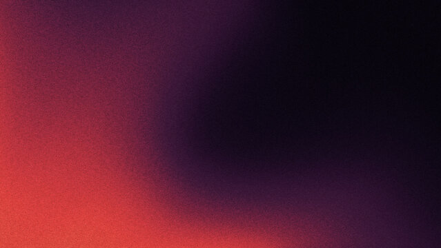 4K Grainy Red And Hot Color Background With Noise. Black And Red Gradient Background.