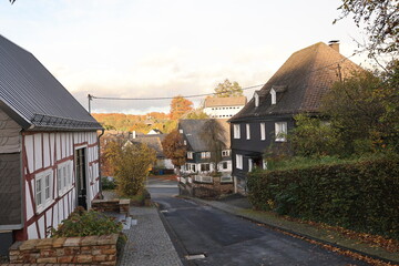 Blick in die Altstadt der Gemeinde Wilnsdorf im Sauerland