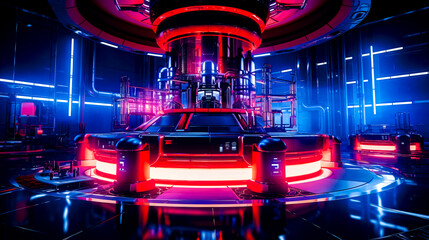 A fusion reactor in a nuclear power plant.