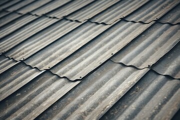 Background of roofing sheets made of asbestos cement. Generative AI