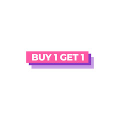 Buy 1 Get 1 Free sale banner template. 