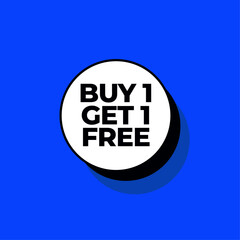 Buy 1 Get 1 Free sale banner template. 