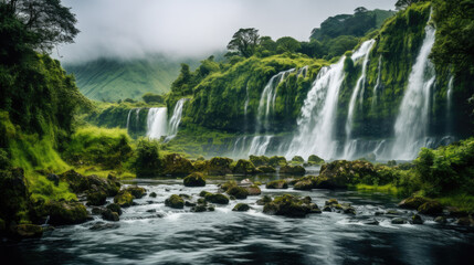 Fototapeta na wymiar Waterfalls in the rainy season