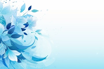 Fototapeta na wymiar banner with refreshing blue theme. Generative AI