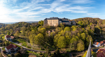 Luftbildaufnahmen Landkreis Harz Blick zum Schloss Blankenburg