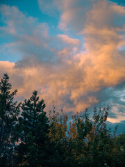colorful sunset clouds