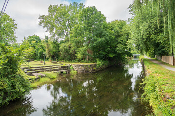 Obraz premium The Glen Falls Feeder Canal in Upstate New York