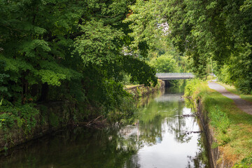 Fototapeta na wymiar The Glen Falls Feeder Canal in Upstate New York