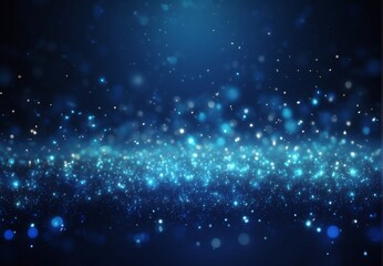 Obraz premium Mesmerizing Blue Glow Particle Abstract Bokeh Background