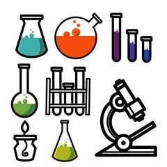 illustration of laboratory equipment