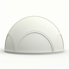 A Minimalistic White Plate on a Clean and Simple White Background