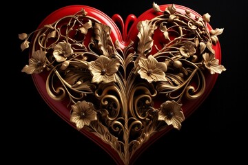 decorative heart. Generative AI