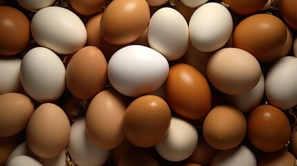 eggs and eggshell on a dark background
