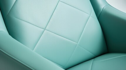 Closeup of mint lounge chair. Modern minimalist home living room interior. materials for furniture finishing