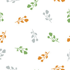 Seamless pattern with colorful flowers