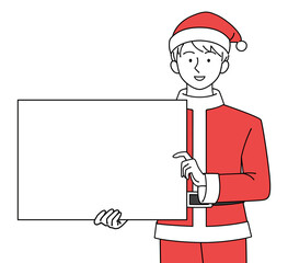 クリスマス　男性　パネル