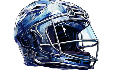 Protective Headgear for Ice Hockey on Transparent PNG