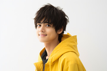 a man in a yellow jacket and black tie