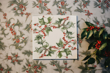 christmas card thank you card concept. AI generated.