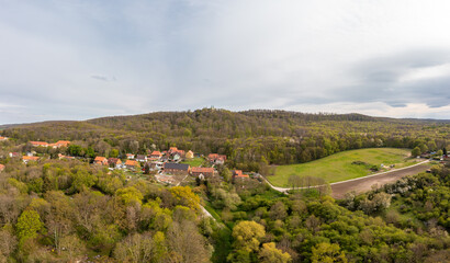 Fototapeta na wymiar Luftbildaufnahmen Landkreis Harz Röderhof