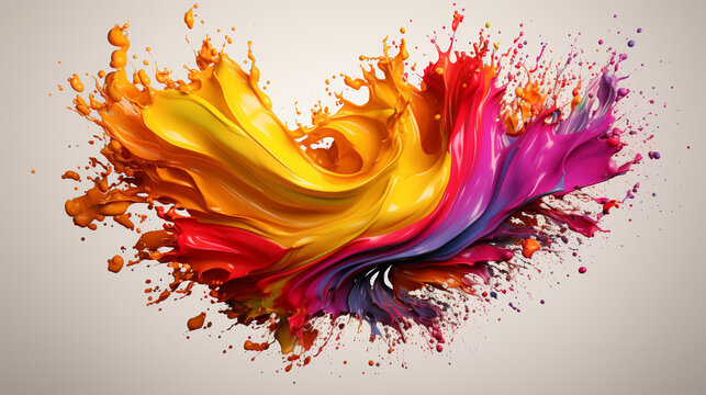 red and yellow splashes HD 8K wallpaper Stock Photographic Image 