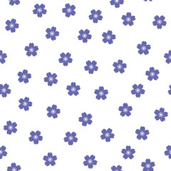 Seamless pattern with purple sakura