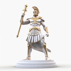 Fototapeta premium God of greek cartoon character