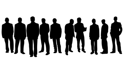 hand drawn silhouette of men