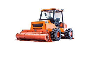 Compacting Pavement Machine on Transparent PNG