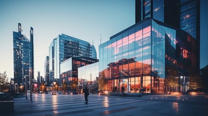 Modern office building in the city. Business and financial concept