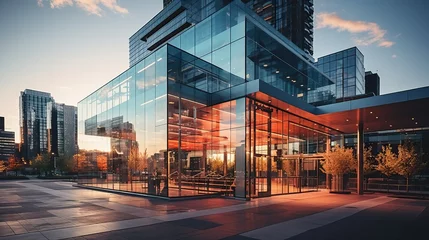 Foto op Plexiglas anti-reflex Tower Bridge Modern office building in the city. Business and financial concept