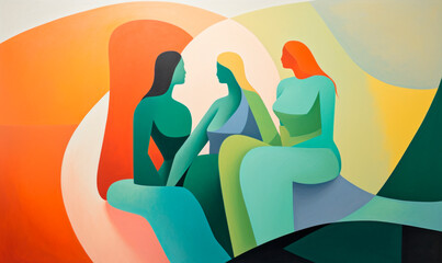 Women friends talking together