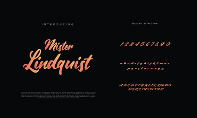 Best Alphabet Painting Paint Brush Beauty Script Logotype Font lettering handwritten.
