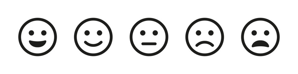 Feedback icon. Face feedback vector set. Quality service survey. We want your feedback - obrazy, fototapety, plakaty
